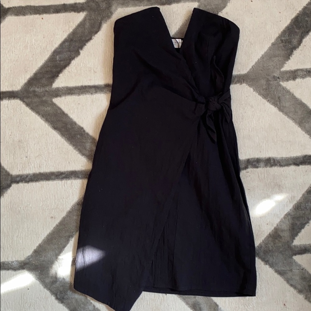 Nectar Strapless Black Mini Dress